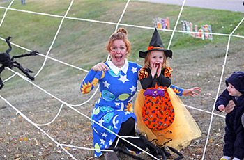 Photo of two people at Halloween at the Lake