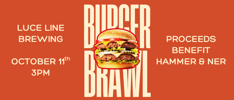 Burger Brawl logo and event date