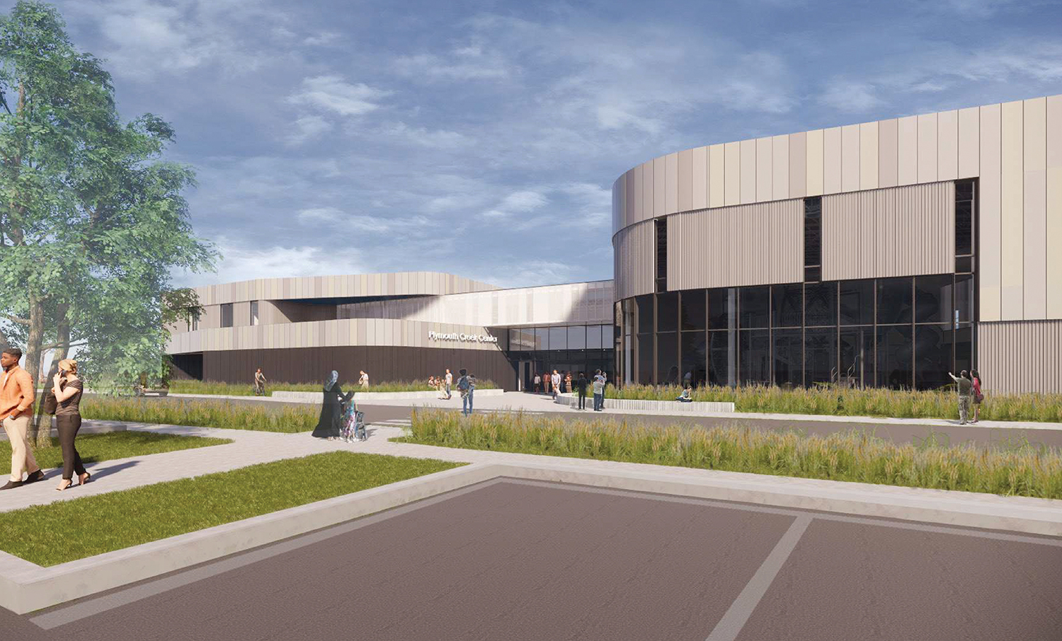 Plymouth Creek Center final expansion and renovation exterior rendering